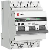 Выключатель автоматический EKF PROxima ВА47-63 3п 20А B 6кА картинка